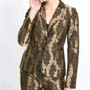 BODEN Jacquard Party Blazer Gold US 12